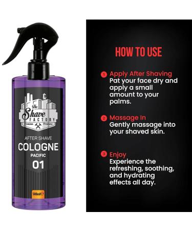 the shave factory Pump Spray After Shave Cologne - Aftershave Cologne Aftershave For Men (01 Pacific) - Buy Online on GoSupps.com
