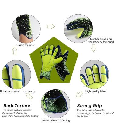 Buy Aaivnmd Goalkeeper Gloves for Boys - Double Protection Strong Grip Non-Slip Size 7 - Perfect for Kids' Training - International Shipping Available - Buy Online on GoSupps.com