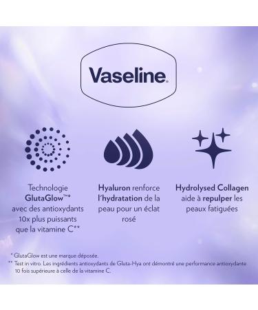 Vaseline Gluta-Hya Overnight Radiance Serum Burst Lotion - Lotion hydratante pour le corps l'acide hyaluronique et au glutathion - Soin antioxydant pour une peau lisse et souple - 2 200 mL - Buy Online on GoSupps.com