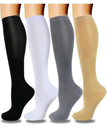 Stocking Knee Compression Stockings for Men & Women | Best Circulatory Support Socks for Running Hiking & Pregnancy | Size S-M EUR 35-38 - Buy Online on GoSupps.com
