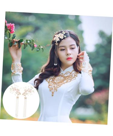 minkissy 4 Pairs Antique Hairpin Headdress Pearl Hair Clip Crystal Hair Comb Wedding Hair Clips for Brides Flower Side Hair Clip Chinese Hair Comb Chinese Hanfu Tassel Hair Clip Acrylic - Buy Online on GoSupps.com