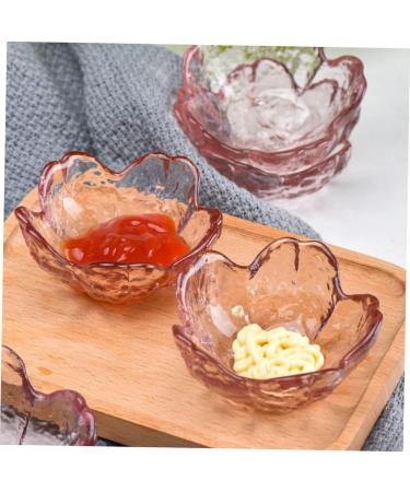 ABOOFAN 6 Pcs Cherry Blossom Dish Mini Condiment Pot Sushi Condiment Plate Ice Cream Bowl Cake Fruit Plate Mini Plates Flavor Seasoning Plate Dessert Small Glass Food Pink Sauce - Buy Online on GoSupps.com