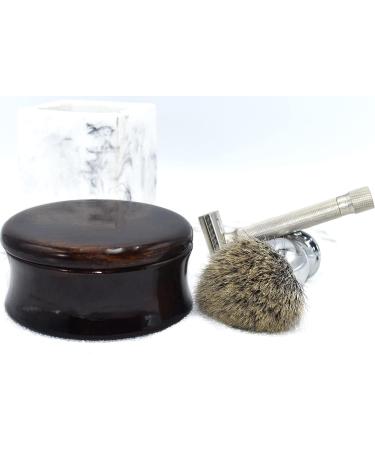 Parker Hand Carved Mango Wood Shaving Soap Bowl - Classic Style - Buy Online on GoSupps.com