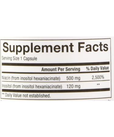 Natural Factors No Flush Niacin 500 mg - 90 Capsules for Heart Health & Cholesterol Support - Buy Online on GoSupps.com