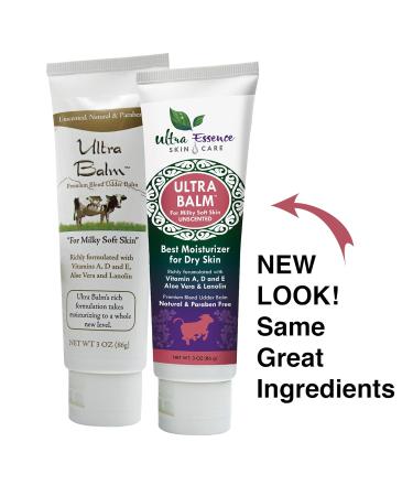 Daily Moisturizer for Dry Itchy Skin & Psoriasis Relief | Ultra Balm - Lanolin Vitamins A D E & Aloe Vera for Face Body & Cracked Heels (Unscented - Buy Online on GoSupps.com