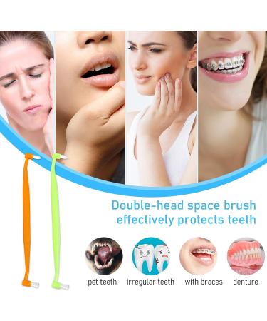 Orthodontic Braces Toothbrush Set - Double-Ended Interspace & Tuft Brushes for Detail Cleaning | 4 Pcs Small Soft Bristle Heads - Buy Online on GoSupps.com