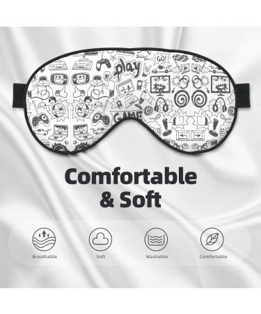 Video Game Boys Print Light Blocking Eye Mask | Soft Adjustable Sleep Mask for Travel & Yoga - Buy Online on GoSupps.com