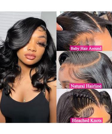 Glueless Short Bob Human Hair Lace Front Wig 10In | HD Lace Frontal, Pre Plucked, 180% Density | Brazilian Virgin Hair, Natural Color | Body Wave, Side Part, Baby Hair | for Black Women - Buy Online on GoSupps.com