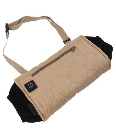 Hand Warmer Bag Breathable Windproof USB Interface Outdoor Hand Warmer Bag for Skiing (Khaki)
