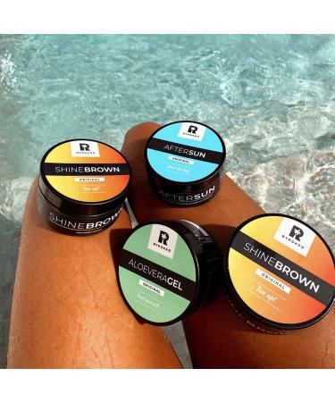 BYROKKO Shine Brown Summer Tanning SET 4IN1 - Tanning Cream After Sun Cream & Aloe Vera Gel for Perfect Tan | International Shipping Available - Buy Online on GoSupps.com