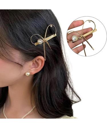 Electroplated Bowtie Hair Clip Hairpin Girl Metallic Hair Barrette Side Pin Clip Women Hair Ornaments Oh! - Buy Online on GoSupps.com