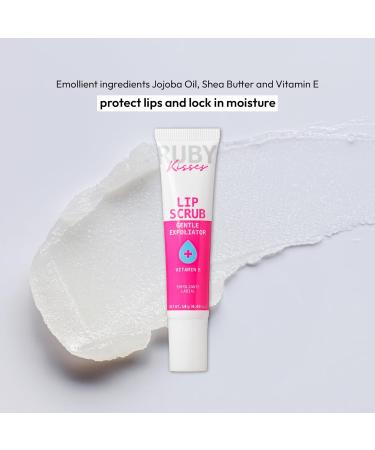 Ruby Kisses Exfoliating Lip Scrub | Gentle Hydrating Lip Care with Jojoba & Shea Butter | Soft Supple Lips Worldwide - Buy Online on GoSupps.com
