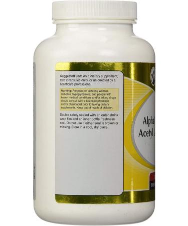 Vitacost Alpha Lipoic Acid & Acetyl L-Carnitine HCl - 1 600 mg 240 Capsules - Premium Antioxidant Supplement for Energy & Metabolism Support - Buy Online on GoSupps.com