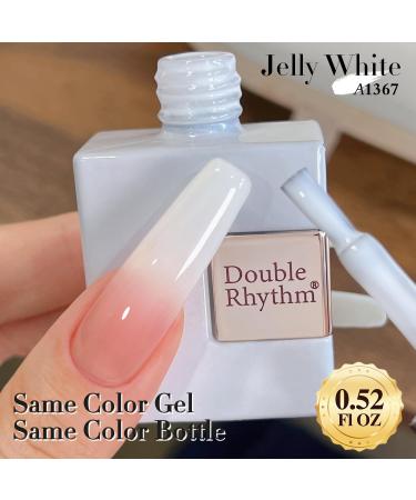 Double Rhythm Gel Polish | 15ML Sheer Neutral Milky White Jelly Nail Art - DIY at Home - Buy Online on GoSupps.com