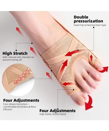 XTOERBUY Bunion Corrector Big Toe Straightener Adjustable Hallux Valgus Correction Protector Little Toe Pain Relief Bunion Splint with Non-slip Strap for Day Night Support - for Women & Men (S) - Buy Online on GoSupps.com