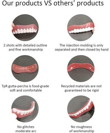 Buy Mxrfactory Instant Veers Pebble Gel Provisional Dentures - Quick Upper & Lower Jaw Teeth Repair for a Confident Smile - 5 Pairs - Buy Online on GoSupps.com