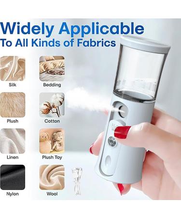 Cordless Travel Steamer - Handheld Nano Mister 30ml Visual Water Tank Cordless Mist Sprayer Handy Nano Mist Sprayer with Colorful Light for Face Hydrating White - Buy Online on GoSupps.com