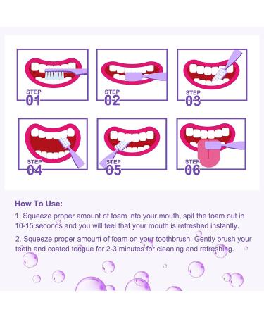 V34 Teeth Whitening Mousse - 1 Fl Oz - Purple Foam Toothpaste for Stain Removal & Brightening - Buy Online on GoSupps.com
