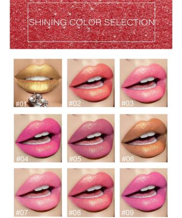 METINFUS Lipstick - Shiny Metallic Finish - Moisturizing Gloss - With Shiny Surface - Creamy Texture - Lip Care for Moisturizing Lips - Long Lasting (01#) - Buy Online on GoSupps.com