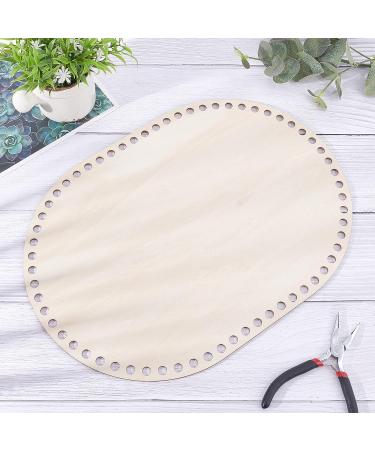 PandaHall Wooden Bag Bottom Oval Base Shaper 13.7x9.8cm - DIY Crochet Basket Base for Knitting, Weaving & Home Decor - 8mm Hole - Burlywood - Buy Online on GoSupps.com