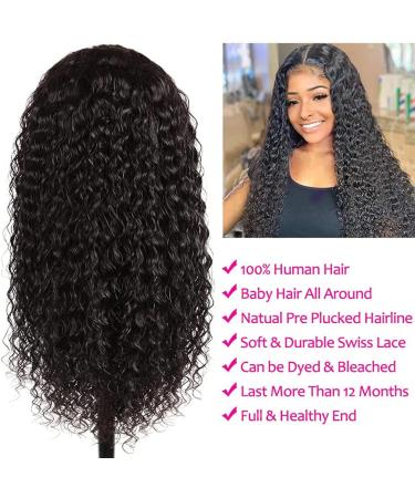 28 Inch 13x4 Water Wave 180 Density Lace Front Wig - Brazilian Virgin Human Hair for Black Women - Buy Online on GoSupps.com