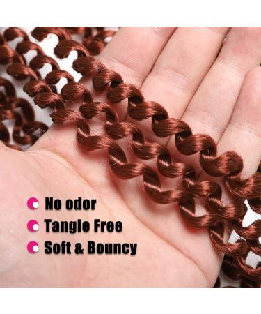 Passion Twist Hair 18 Inch Water Wave Crochet 6 Pcs Copper Red Synthetic Extensions - Buy Online on GoSupps.com