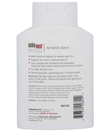 Sebamed Feminine Intimate Wash Menopause pH 6.8 - 6.8 Fl Oz | Gentle Cleansing for Menopausal Women - Buy Online on GoSupps.com