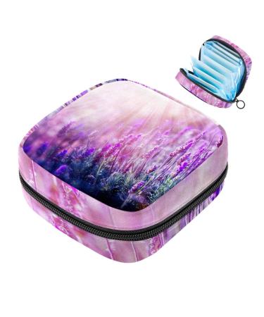 Women's binding-up bag lavender women's tampon storage bag Tampon storage bag zip pockets menstrual tied bags multi18