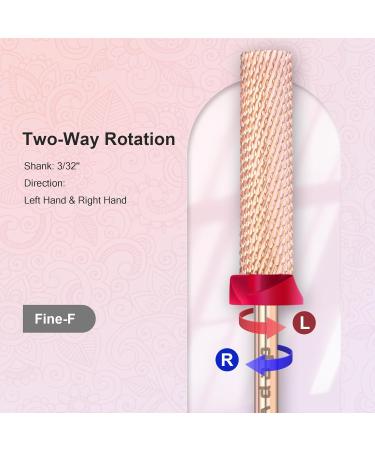 Depvko Super Long Barrel Nail Drill Bits - 3/32" Carbide Bit for Acrylic Nails | Two Way Rotate Professional Safety Bits | Fast Manicure & Pedicure Tool - Fine Rose Gold - Buy Online on GoSupps.com