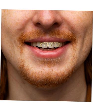  TOVINANNA Hiphop Six-Tooth Gold Plated Droplet Braces Drop-Shaped Drop Teeth Mouth Tooth Cap Upper Grill Cap Drop Teeth Jewelry Lower Grill Cap Drop-Shaped Teeth Caps - Buy Online on GoSupps.com