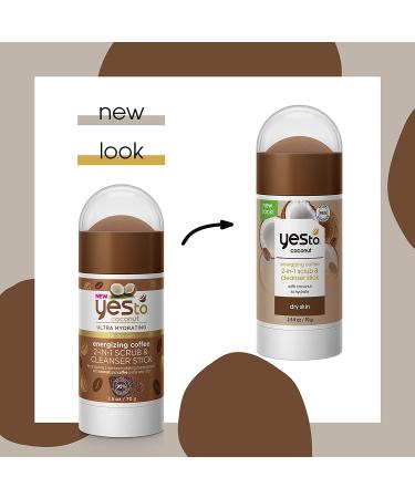 Yes To Coconut Coffee 2-In-1 Scrub Cleanser Stick | Exfoliating & Cleansing Formula | Natural Vegan & Cruelty-Free | 2.5 Fl Oz - Buy Online on GoSupps.com