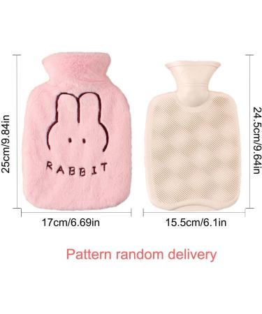 Large 1000ml Heat Bottle | Reusable Hot Water Bag with Plush Cover | Portable Warm Compress for Winter & Cold Weather | Ideal Hand & Foot Warmer - Buy Online on GoSupps.com
