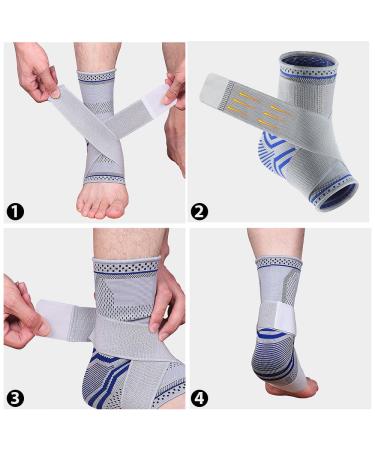 Milaiun XL Ankle Bandage | Velcro Foot Support for Sports & Arthritis | Unisex Blue - Pain Relief & Protection - Buy Online on GoSupps.com
