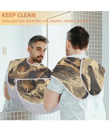 Beard Bib Apron - Dinosaur Skeleton Beard Hair Catcher for Men | Perfect Father s Day & Christmas Gift for Dad & Husband - Buy Online on GoSupps.com