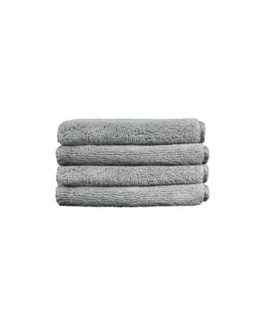 Eurow Absorbent and Fast Drying Microfiber Washcloths 13 by 13 Inches Gray 4 Pack