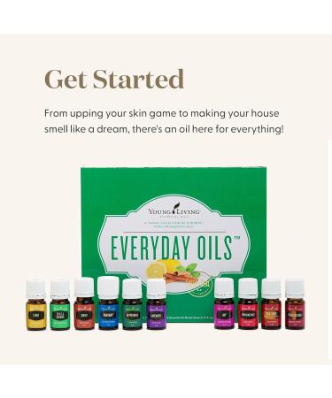 Young Living Everyday Essential Oil Collection - 10 Premium Oils for Skin & Serenity | Lavender Peppermint Lemon & More | 0.17 Fl Oz Each (Pack of 10) - International Shipping Available - Buy Online on GoSupps.com
