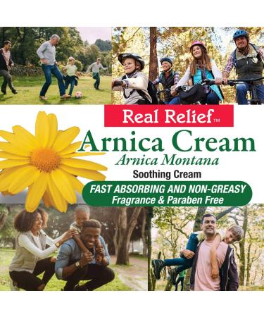 Real Relief Arnica Cream 4 oz - Soothing Pain Relief Cream - Pack of 1 - Buy Online on GoSupps.com