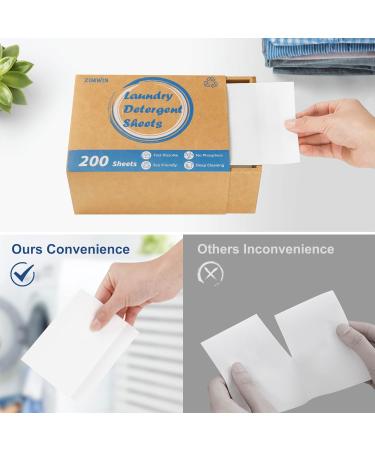 Eco-Friendly Laundry Detergent Sheets - 200 Fresh Linen Scent Loads | Hypoallergenic Liquidless Washing for Travel & Dorm - Buy Online on GoSupps.com