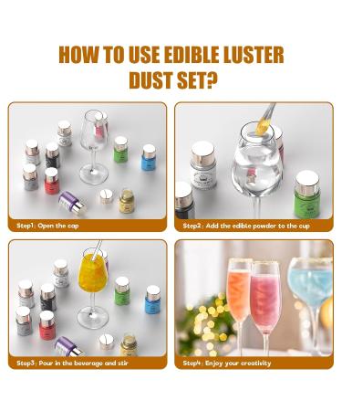 WWTop Gold Edible Glitter - 15g Tasteless Powder for Drinks Chocolate Easter Cakes Fondant & Cupcakes | International Shipping - Buy Online on GoSupps.com