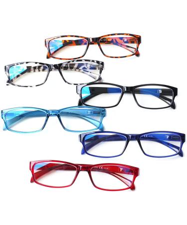 Blue Light Blocking Computer Reading Glasses 6-Pack for Women and Men - Mix Color-2  3.0x - Spring Hinge Readers - Buy Online on GoSupps.com