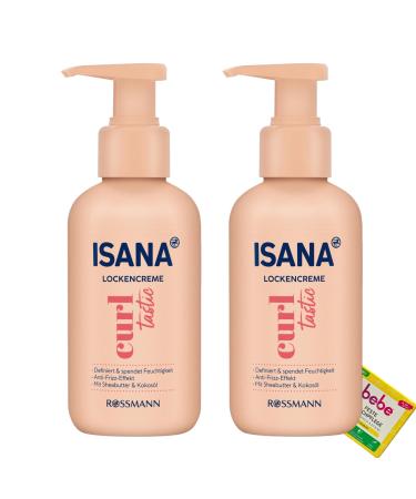 Dirk Rossmann Isana Curltastic Curltastic Curl Cream antifrizz effect with shea butter and coconut oil 2 x 150 ml