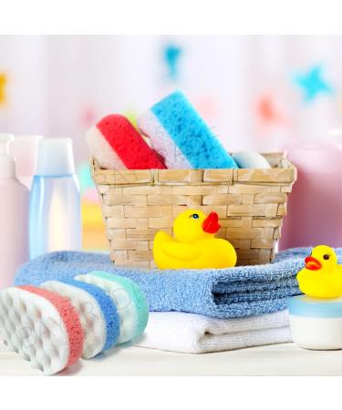 Exfoliating Bath Sponge Set for the Whole Family - 12 Pack - Dual Sided Scrubber for Smooth and Exfoliated Skin - Men, Women, Kids - Buy Online on GoSupps.com