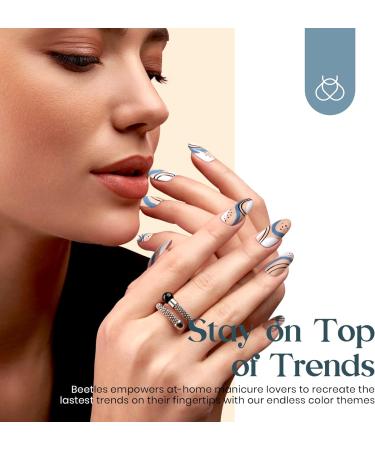 Beetles 23Pcs Gel Nail Polish Kit - Fall Colors with Base & Top Coat | Winter Red, Gray, Golden Soak Off Gift - Christmas Nail Art Set for Girls & Women - Buy Online on GoSupps.com