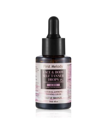 Face Tanning Drops to Add to Lotion 14 Day Long Lasting Effect Face Self Tanner Bronzing Drops Natural Organic Ingredients Quick Tan Drops