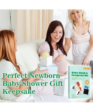 Nabance Baby Handprint & Footprint Kit - 4 Inkless Ink Pads, 2 Frames, 8 Imprint Cards - Safe for Newborns, Ideal Family Keepsake & Baby Shower Gift (0-6 months) - Buy Online on GoSupps.com