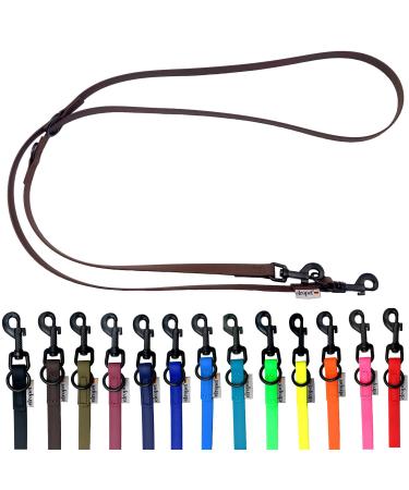 Biothane Dogeline Black Hook adjustable for small dogs / large dogs 2m / 2.40m / 2.80m / 3.50m / 5m (brown 2m x 9mm) 2m x 9mm brown