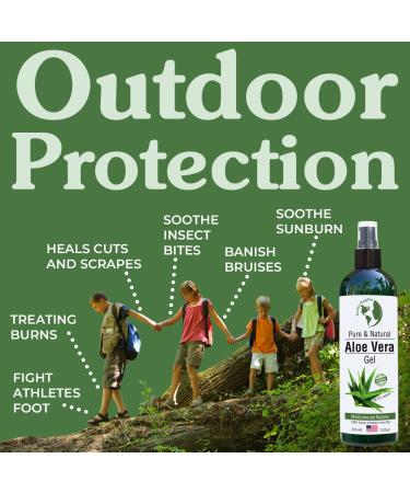 Organic Aloe Vera Gel 99.75% - 12 oz | For Face, Hair, Acne, Sunburn, Bug Bites, Rashes, Eczema - Buy Online on GoSupps.com