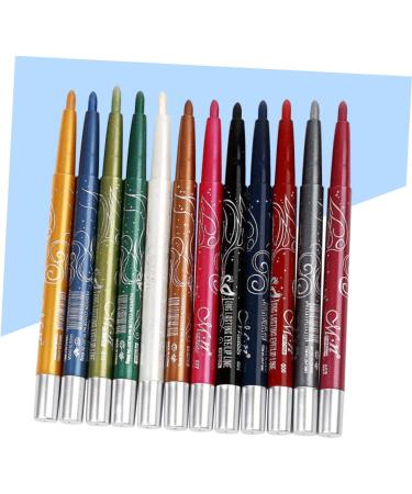 DOITOOL 12 Pcs Eyeliner Waterproof Eye Shadow Pen Eyeshadow Pen Set Lipstick Pen Highlight Miss - Buy Online on GoSupps.com