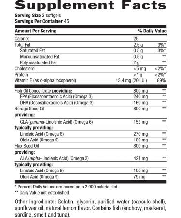 Country Life Omega 3-6-9 Complete Supplement - 1,534mg Omega Supports Cardiovascular, Brain, Skin & Immune Health - 90 Softgels - Buy Online on GoSupps.com
