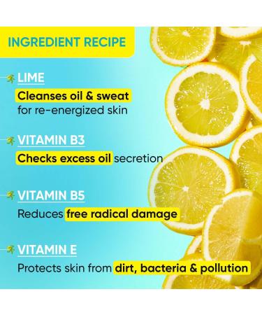 Lime Rush Sports Face Wash - Deep Clean Oil Sweat & Dirt for Refreshing Oil-Free Skin | 100ml - All Skin Types | T&KEY - Buy Online on GoSupps.com